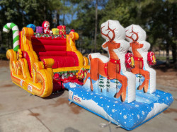 Santa Selfie Sleigh with Reindeer